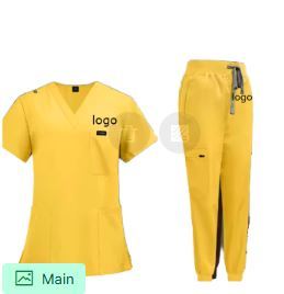 Conjunto de Uniforme Médico de Poliéster y Spandex, Unisex, Antiarrugas, Elástico, Tipo Jogger, para Enfermeros y Doctores - Product Image 2