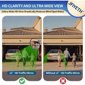 Specchio di Sicurezza Convesso Regolabile da 12 Pollici, Angolo di Visione 160 Gradi, per Vialetti, Garage, Magazzini, Parcheggi - Product Image 2