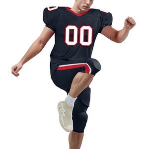 ชุดกีฬาแขนสั้นพิมพ์ลายระบายอากาศเสื้อฟุตบอลอเมริกันออกแบบได้ตามต้องการ - Product Image 6