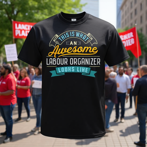 T-Shirt Organizzatore Sindacale a Maniche Corte Unisex Girocollo Stampa Serigrafica Promozionale per Adulti - Product Image 3