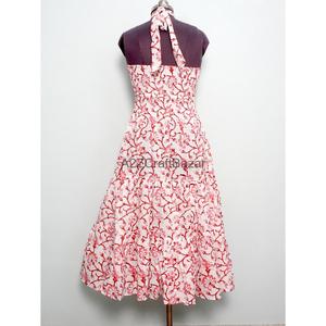 Vestido Midi de Algodón 100% para Mujer, Estampado Floral, Cuello Redondo, Línea A, Sin Mangas, Transpirable, Informal, para Verano - Product Image 2