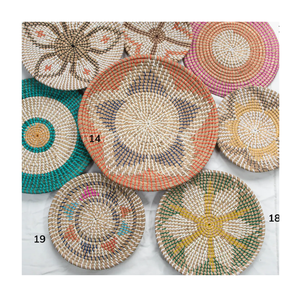 Assiette murale en jonc de mer tressé à la main, style rustique et naturel, décoration vietnamienne pour maisons bohèmes, cafés, restaurants, centres de villégiature - Product Image 2