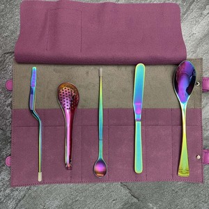 Kit de présentation culinaire 5 pièces en acier inoxydable finition miroir, outils de cuisine antidérapants, compatibles lave-vaisselle - Product Image 5