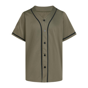 Maillot de baseball confort ultime en polyester de qualité respirant, couleur personnalisable - Product Image 1