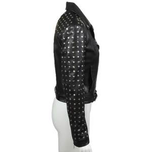 Comfortable Winter Wear Women <b>Leather</b> <b>Jacket</b> Regular Double Stitching Inside Pocket Wind Resistant Customized <b>Leather</b> <b>Jacket</b> - Product Image 4