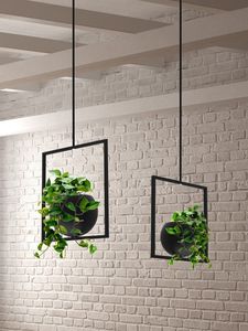 Stylish Iron <b>Hanging</b> Planter <b>Basket</b> For Home Balcony Terrace Garden Outdoor Plant Decoration Wholesale - Product Image 1