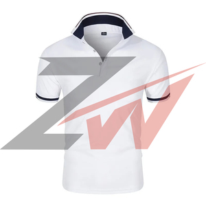 Camiseta deportiva de manga corta con cuello deportivo, nuevo diseño cómodo, estampado digital, corte ajustado, cuello vuelto, para hombre. - Product Image 4