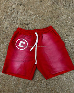 Nueva llegada 2024 pantalones cortos desgastados con lavado ácido crudo 100% algodón polar de alta calidad pantalones cortos lavados con ácido para hombres OEM personalizado - Product Image 3