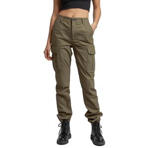 Pantalones Cargo de Trabajo Casuales de Verano para Mujer, Diseño Transpirable de Cintura Alta, Talla Grande, Moda Urbana, Venta al por Mayor de BD - Product Image 1