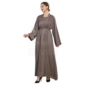 Embroidered Elegant Breathable Modest <b>Kaftan</b> Abaya with Stylish Design for Daily Fashion Wear - Product Image 4