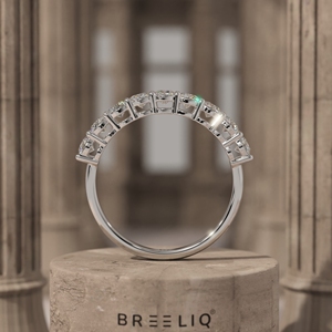 แหวนทองคำแท้ 14K ประดับเพชรแล็บโกรว์ทรงมงกุฎโค้ง ดีไซน์เพชรแบบยกขา แหวนแต่งงานหรูหรา แหวนซ้อนกันได้ เครื่องประดับสุดหรู - Product Image 6