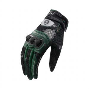 Gants de moto en fibre de carbone en gros, à doigts complets, compatibles écran tactile, coque de protection, course, cyclisme, unisexe, OEM - Product Image 1