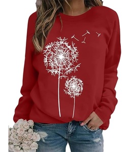 Sudadera de Algodón para Mujer, Diseño Nuevo, Lujosa, de Manga Larga, con Hombros Caídos, Estampada, Cómoda, Informal, para Invierno, Personalizada - Product Image 1