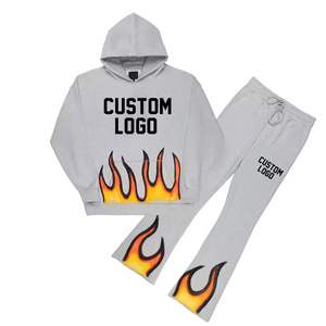 Ensemble de survêtement décontracté pour homme, collection automne, avec impression personnalisée de marque, style streetwear, vente en gros - Product Image 6