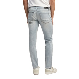 กางเกงยีนส์เดนิมผู้ชายคุณภาพสูงขายส่ง เอวกลาง สีฟ้าอ่อน สไตล์ลำลอง ทรงเข้ารูป ระบายอากาศได้ดี - Product Image 2