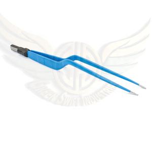 Pince à épiler bipolaire à électrocoagulation réutilisable et incurvée pour instruments vétérinaires - Product Image 1