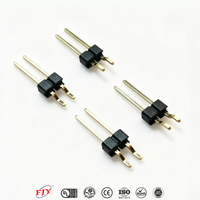Connecteur mâle SMT à angle droit à rangée unique PH2.54 2.54mm H2.54 1x2 broches avec capuchon pour carte de contrôle industrielle et module PCB