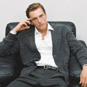 Wholesale Price 100% Cotton Breathable <b>Cardigan</b> <b>Sweater</b> Classic Style Front Logo Customizable - Product Image 5