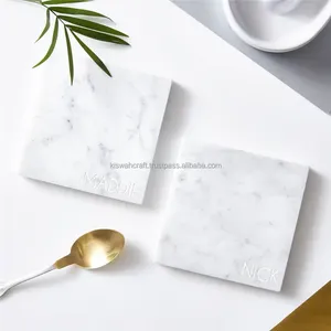 High Quality <b>Ceramic</b> <b>Coasters</b> and Coffee Mug Drink Mat Set Classic Marble Texture Resin for Home & Hotel Kitchen Use - Product Image 5