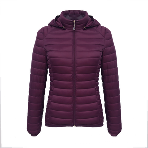 Chaqueta Acolchada con Capucha para Mujer, Cierre de Cremallera, Color Sólido, Ropa de Invierno, Tallas S-XL (Talla Europea) - Product Image 2