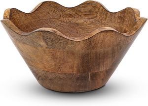 Cuencos de Madera Natural Ecológicos Hechos a Mano con Asa, Estilo Japandi, para Servir en Fiestas y Restaurantes - Product Image 6