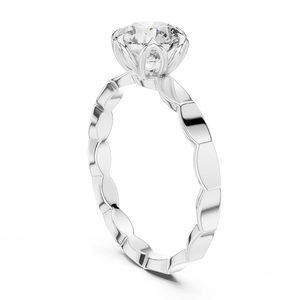 Timeless Round Cut Moissanite Engagement <b>Ring</b> <b>Solitaire</b> Designer Band Promise <b>Ring</b> 925 Sterling <b>Silver</b> Handmade Fine Jewelry Her - Product Image 4