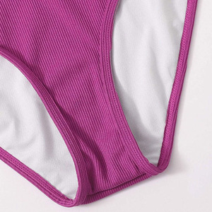 Women's Ribbed Cut Out Bikini Set Two Piece <b>Strappy</b> Swimsuit Beach Swimwear 2026 - Product Image 4