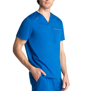 Blouse de travail unisexe personnalisable pour le secteur de la santé, tenue professionnelle médicale avec détection d'aiguilles et thermocollage sans couture pour médecins - Product Image 2
