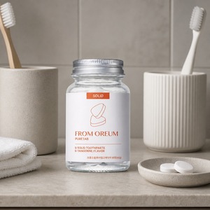 [FROM OREUM] Dentifrice solide en tablettes saveur mandarine de Jeju, 60 unités, pour salles de bain d'hôtel et articles de toilette pour clients - Product Image 5