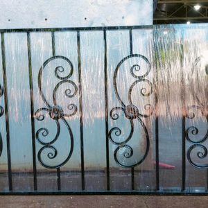 Modern Luxury Wrought Iron and Stainless Steel Balcony Railing Balustrade with Juliet Designs for Glass Application - Product Image 3