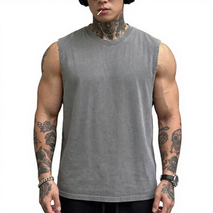 Customized Brand Men's Yellow Sleeveless Tank Top O-Neck Solid Color Casual Breathable Quick Dry Knitted Cotton Summer Sports - Product Image 1