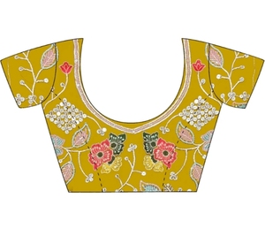 Sari de Georgette Bordado al Estilo Bollywood KV - Product Image 3