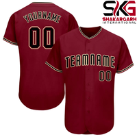 Maillot de baseball personnalisé en polyester avec impression du nom et du numéro de l'équipe, fermeture à boutons, vêtements de sport pour hommes, femmes et jeunes, uniforme de softball