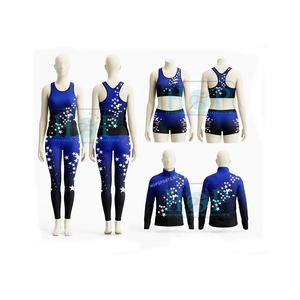 Conjunto de Ropa de Práctica de Porristas con Estampado de Estrella Azul y Mochila, el Mejor Proveedor de Ropa de Práctica de Danza - Product Image 2