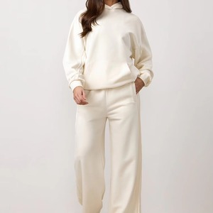 Custom French Terry Embroidery Distressed <b>Sweatpants</b> and Hoodie Set Two Piece Sweatsuits Vintage Acid Wash Tracksuits <b>for</b> <b>Women</b> - Product Image 1