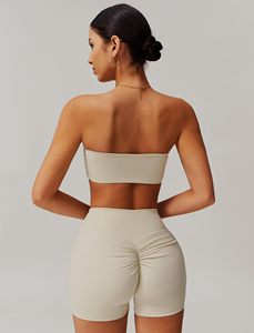Wholesale High Quality Breathable Sport Bra for Women Yoga Fitness Backless Halter Neckline Front Logo High Support Sets - Product Image 2