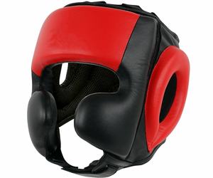 Gran oferta, equipo de cabeza de boxeo de cuero personalizable, uso de MMA, protector bucal de entrenamiento de lucha con protección para la cabeza - Product Image 1