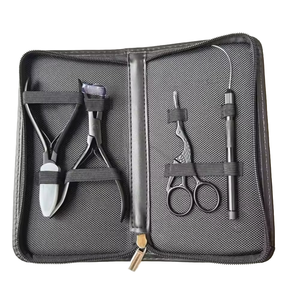 Best Selling Professional Hair Extension <b>Tool</b> Kit with Heavy Duty Pliers Beading Jar Loop Needle Pull Hook <b>Threading</b> <b>Tool</b> Micro - Product Image 6