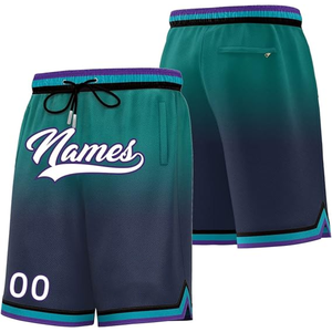Pantalones Cortos de Baloncesto Sublimados Personalizados para Hombre, Deportivos, con Cordón en la Cintura, Bolsillos, Transpirables, con Número y Logotipo Frontal - Product Image 3