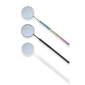 Morje Surgical Stainless Steel Golden Pink Blue Makeup <b>Mirror</b> <b>Long</b> Handle Oval Reflective Surface Magnifying <b>Wall</b>-Mounted <b>for</b> - Product Image 5