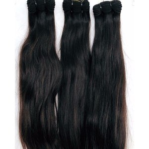 Extensions de cheveux humains vierges indiennes en gros, trame de cheveux, 10 à 34 pouces - Product Image 2