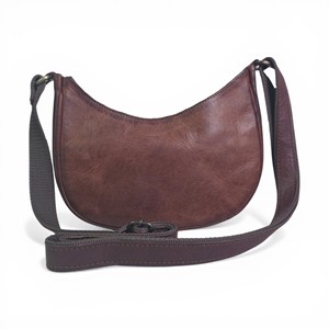 Women’s Genuine Leather Crescent Crossbody Bag <b>Small</b> Half Moon Shoulder <b>Purse</b> (Brown) - Product Image 1
