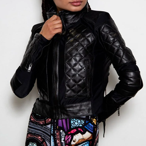 New Arrival Women's <b>Winter</b> <b>Leather</b> <b>Jacket</b> Comfortable and Hot Selling Fashion <b>Jacket</b> with Latest Design Plain Dyed Technique - Product Image 2