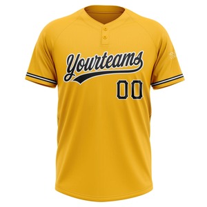 Camiseta de Béisbol Yourteams para Hombre, Manga Corta, Amarilla, Sublimada, Absorbe la Humedad, Corte Regular, Ropa Deportiva para Adultos - Product Image 3