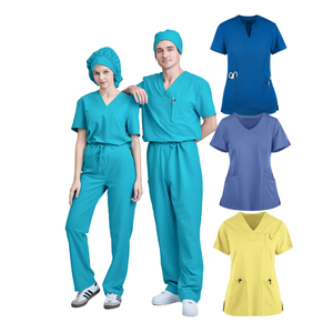Bata de laboratorio de hospital blanca hecha en fábrica tejido Spandex/algodón unisex a la venta - Product Image 6
