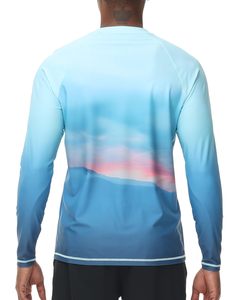 Camisa de pesca de manga larga para hombre, camisa de rendimiento con color degradado, UPF 50, ropa de pesca transpirable anti-UV, ropa deportiva para exteriores - Product Image 2