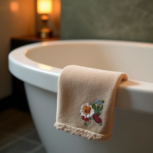 Serviette de bain en microfibre pour hôtel, 10x10 pouces, poids standard, douce et absorbante pour les clients - Product Image 2