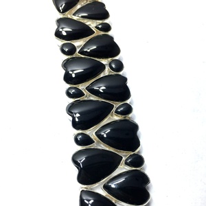 Natural black Chalcedony Silver Drop Earring Faceted onyx <b>Gemstone</b> <b>Bracelet</b> Woman Jewelry Wholesaler Price - Product Image 4
