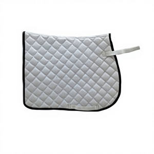 Tapis de selle anglais en tissu coton, garnissage en mousse haute densité, respirant/confortable pour l'équitation, l'entraînement et la compétition. - Product Image 1