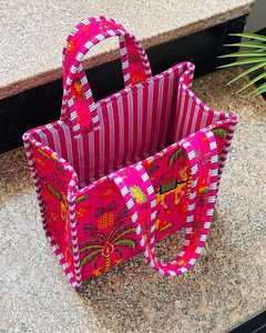 Sac fourre-tout matelassé en coton style bohème à rayures, idéal pour la plage, les voyages d'été et le shopping quotidien - Product Image 3